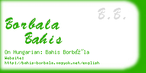 borbala bahis business card